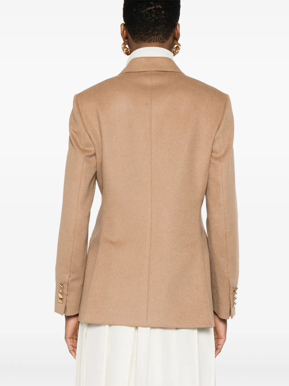 Max Mara Blazer met dubbele rij knopen Beige