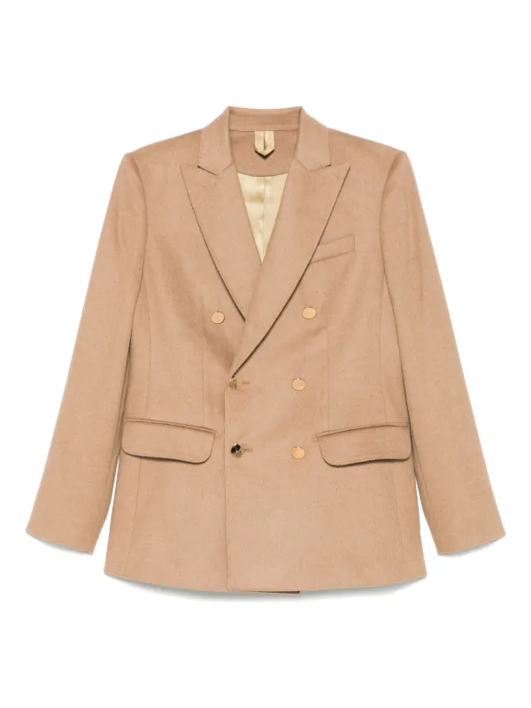 Max Mara Double-breasted Blazer in Neutrals