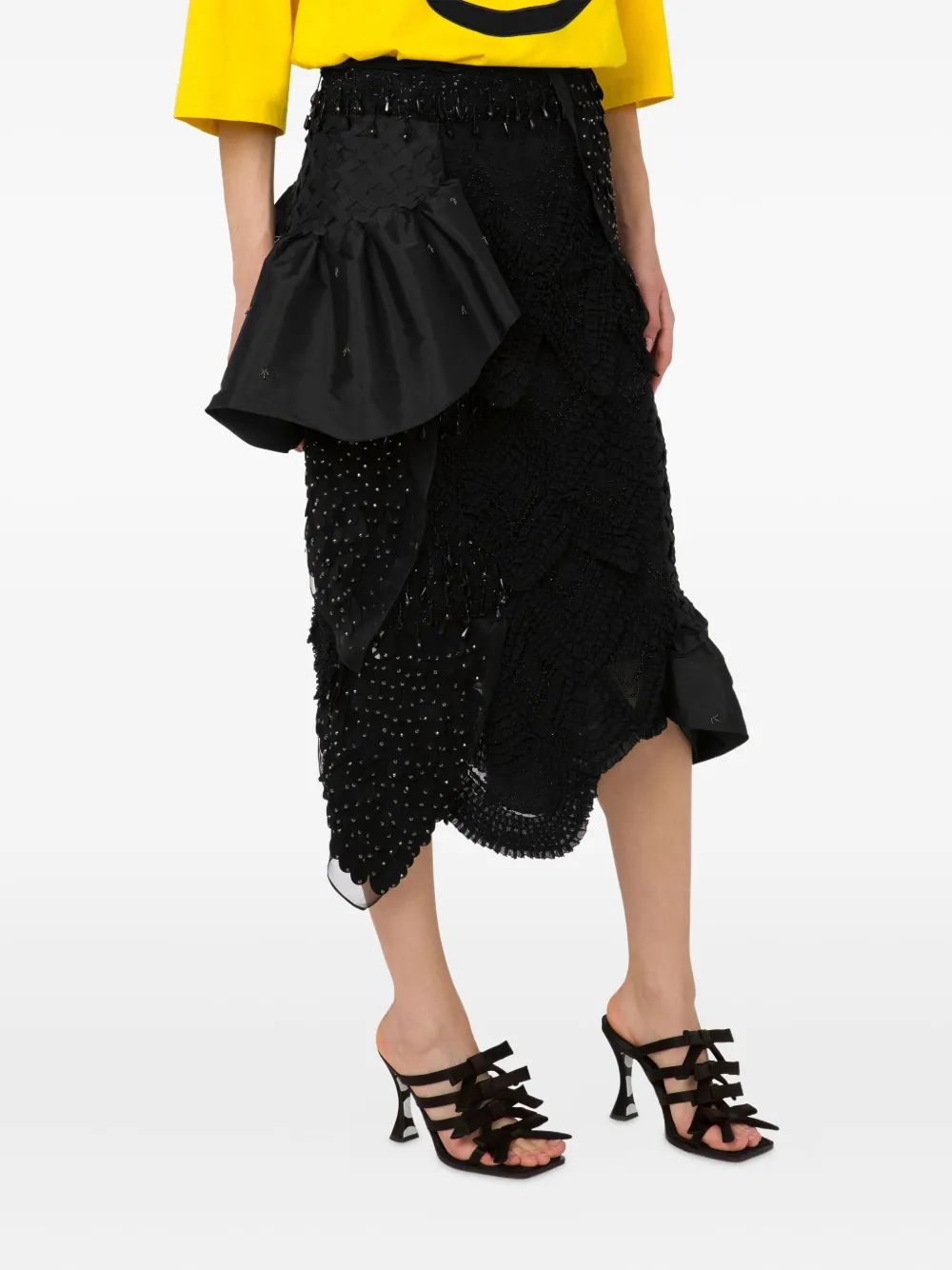 Moschino Gelaagde midi-rok Zwart