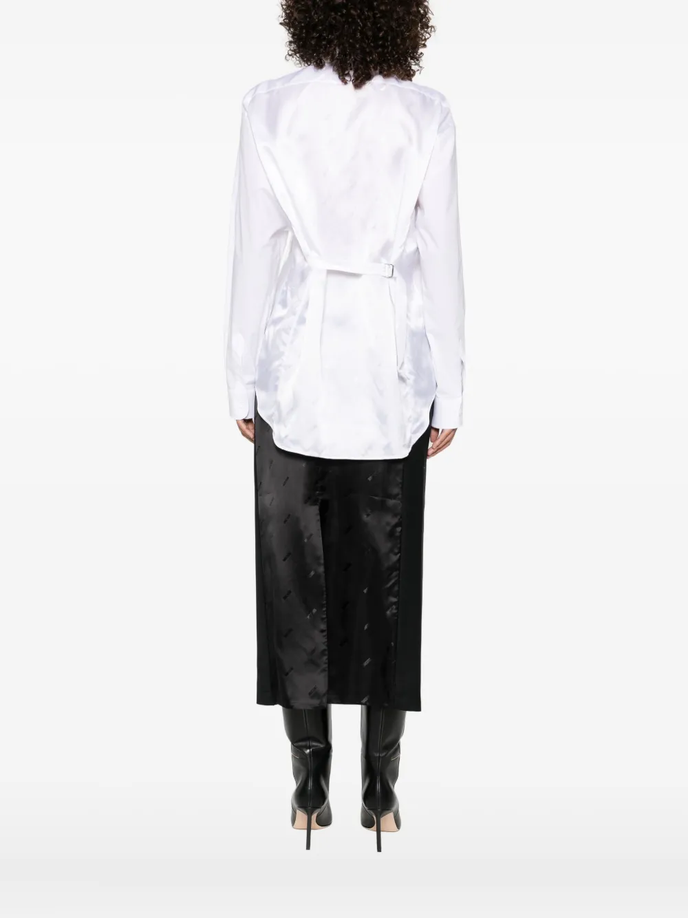 Moschino long-sleeved button-up shirt Wit