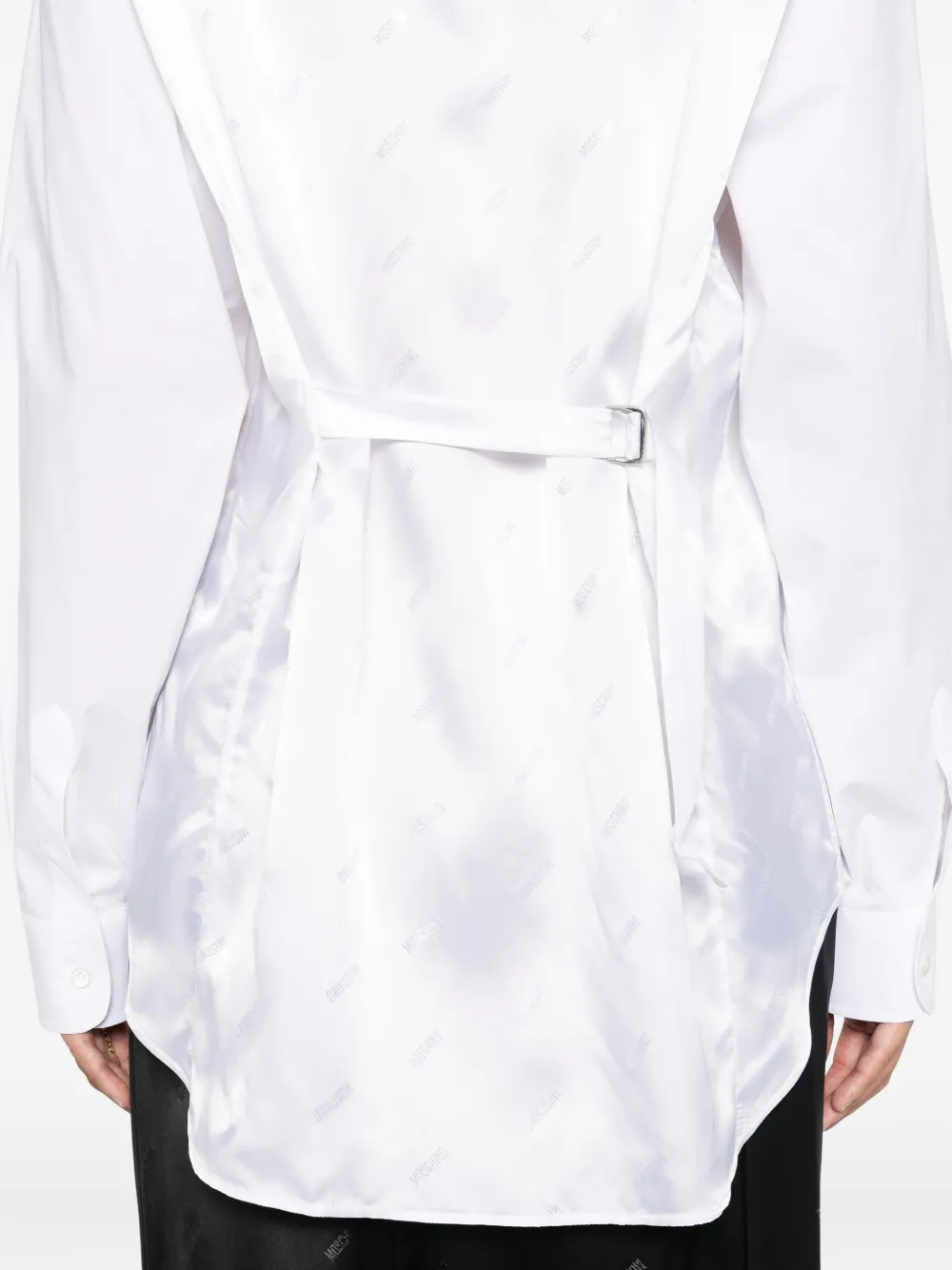 Moschino long-sleeved button-up shirt Wit
