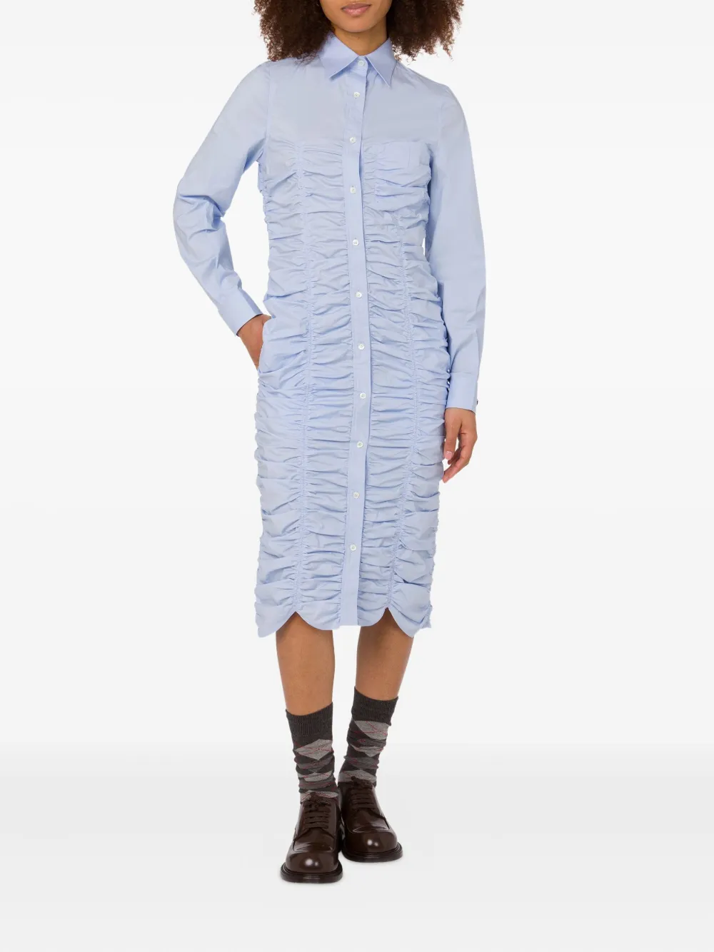 Moschino ruched button-down midi dress | Day Dresses | Image 2