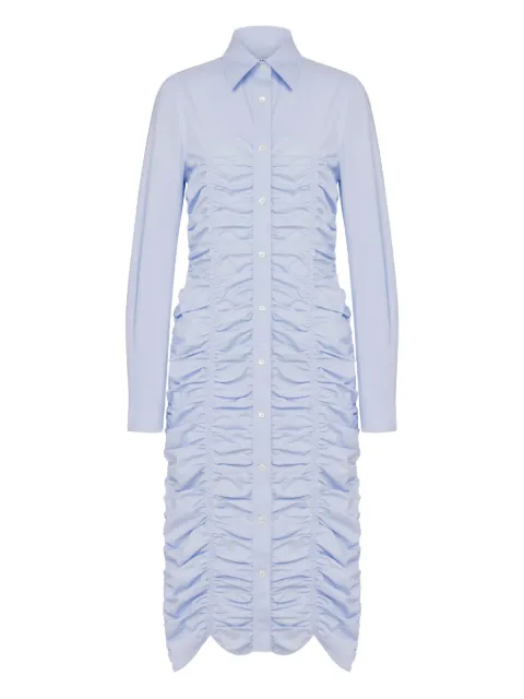 Moschino ruched button-down midi dress