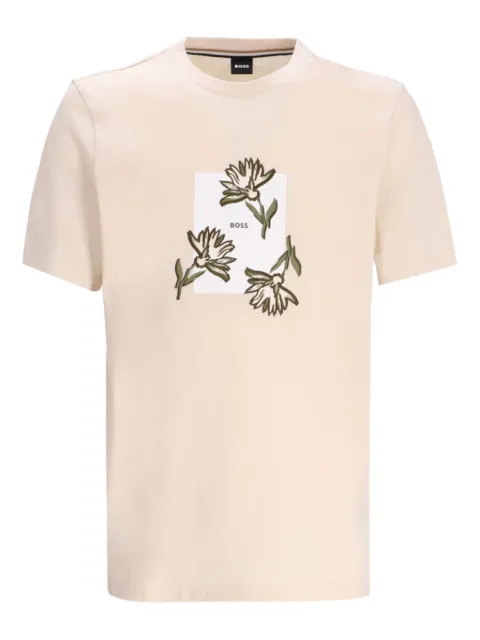 BOSS playera con motivo floral