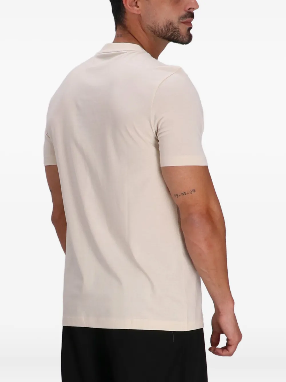 BOSS T-shirt met bloemenprint Beige