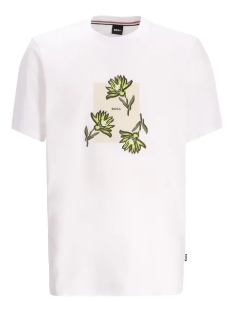 BOSS floral-artwork T-shirt