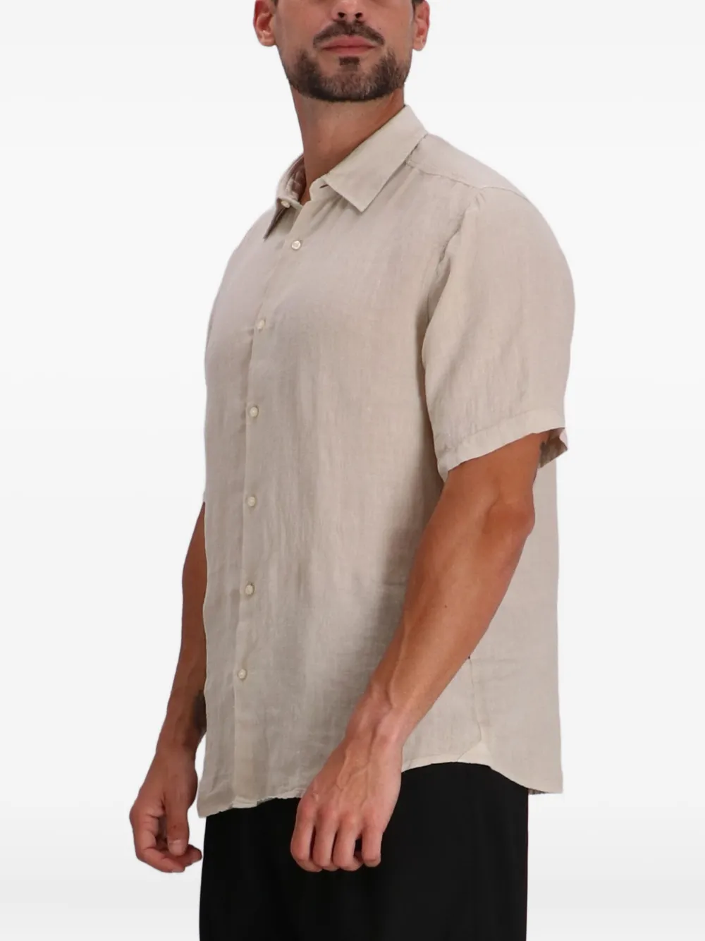BOSS Katoenen overhemd Beige