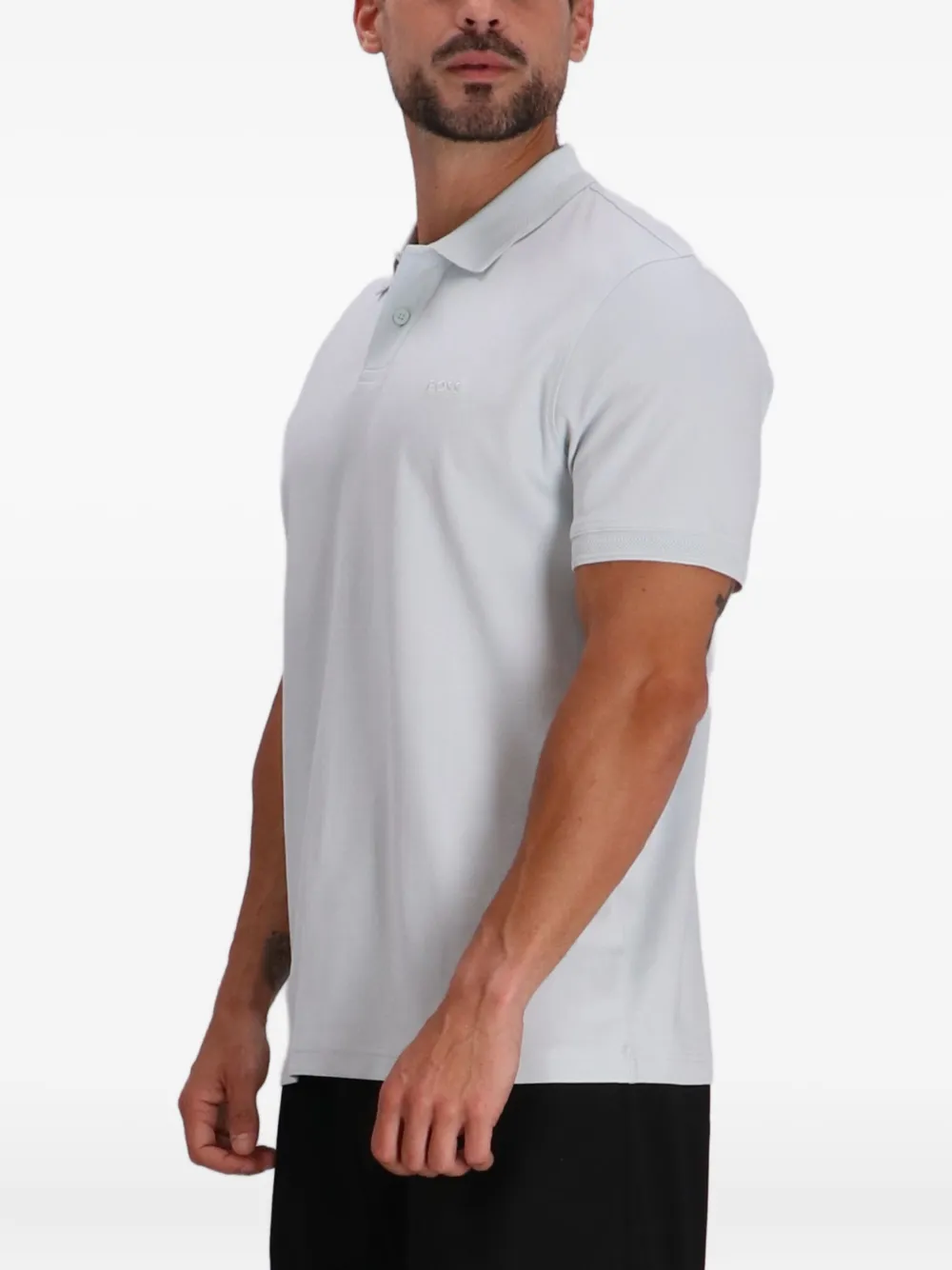 BOSS cotton polo shirt Blauw