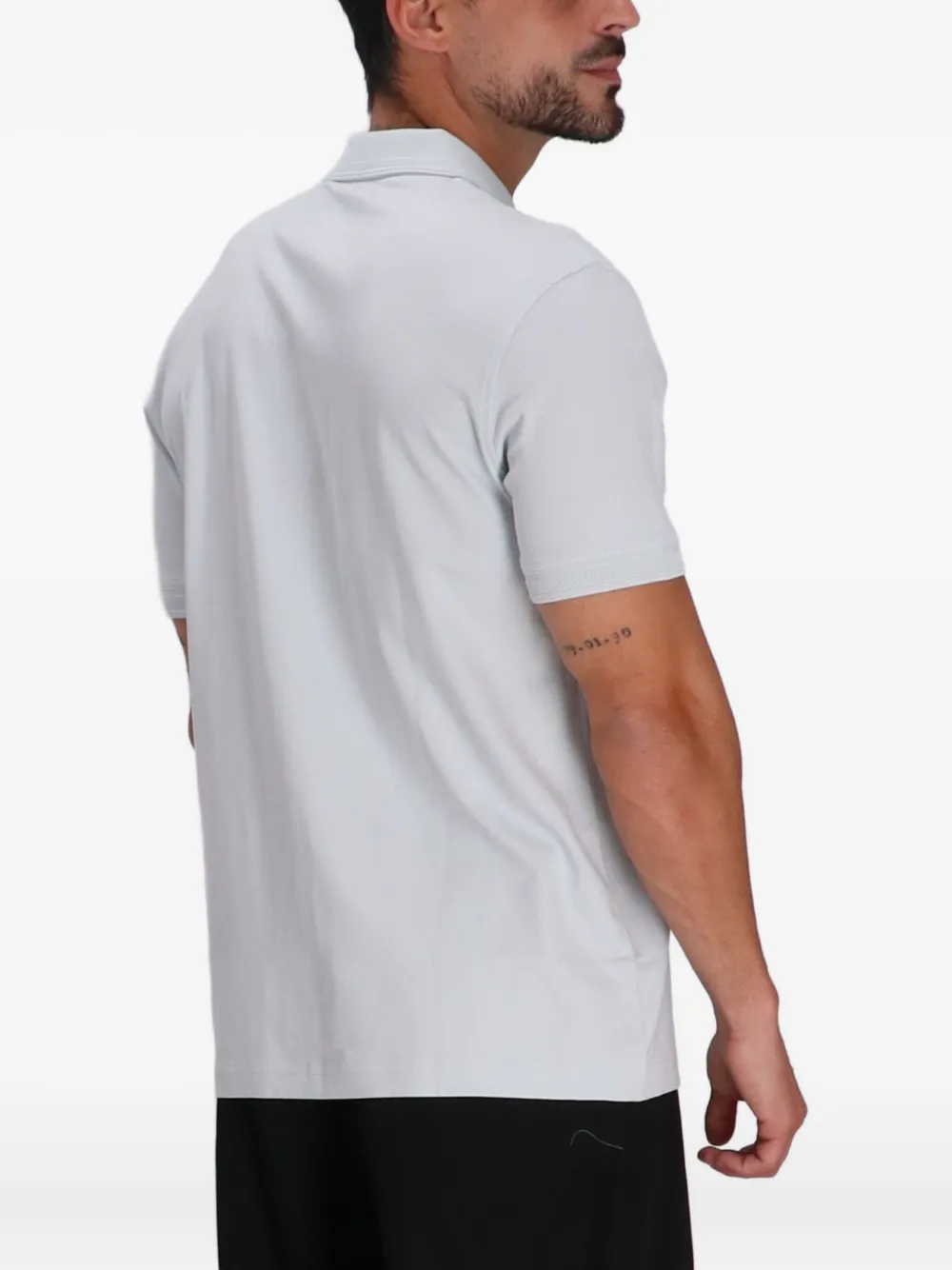 BOSS cotton polo shirt Blauw