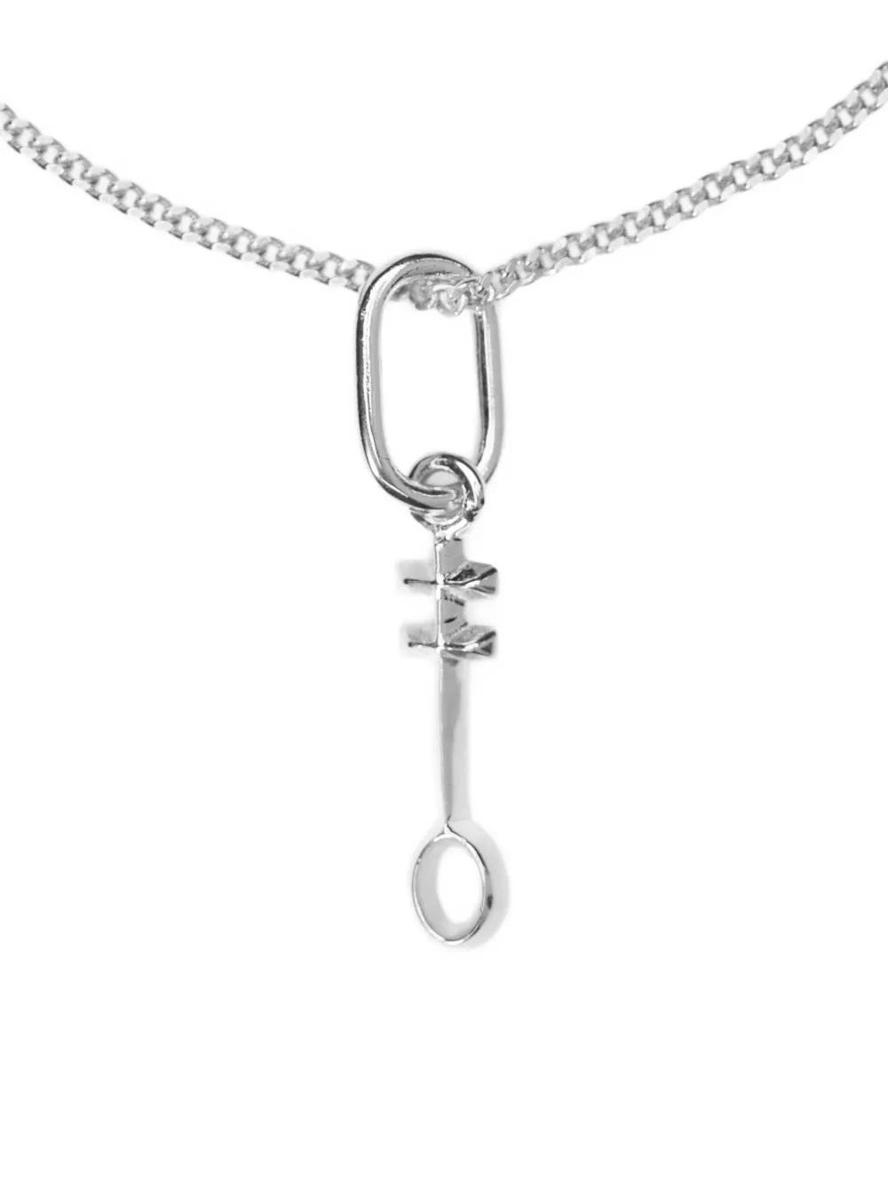Capsule Eleven Halsketting met hangslot en sleutel - Zilver