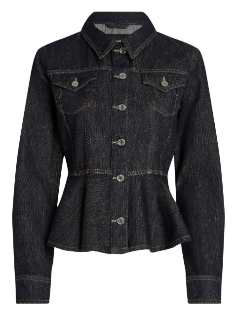 Karl Lagerfeld chamarra de mezclilla con peplum