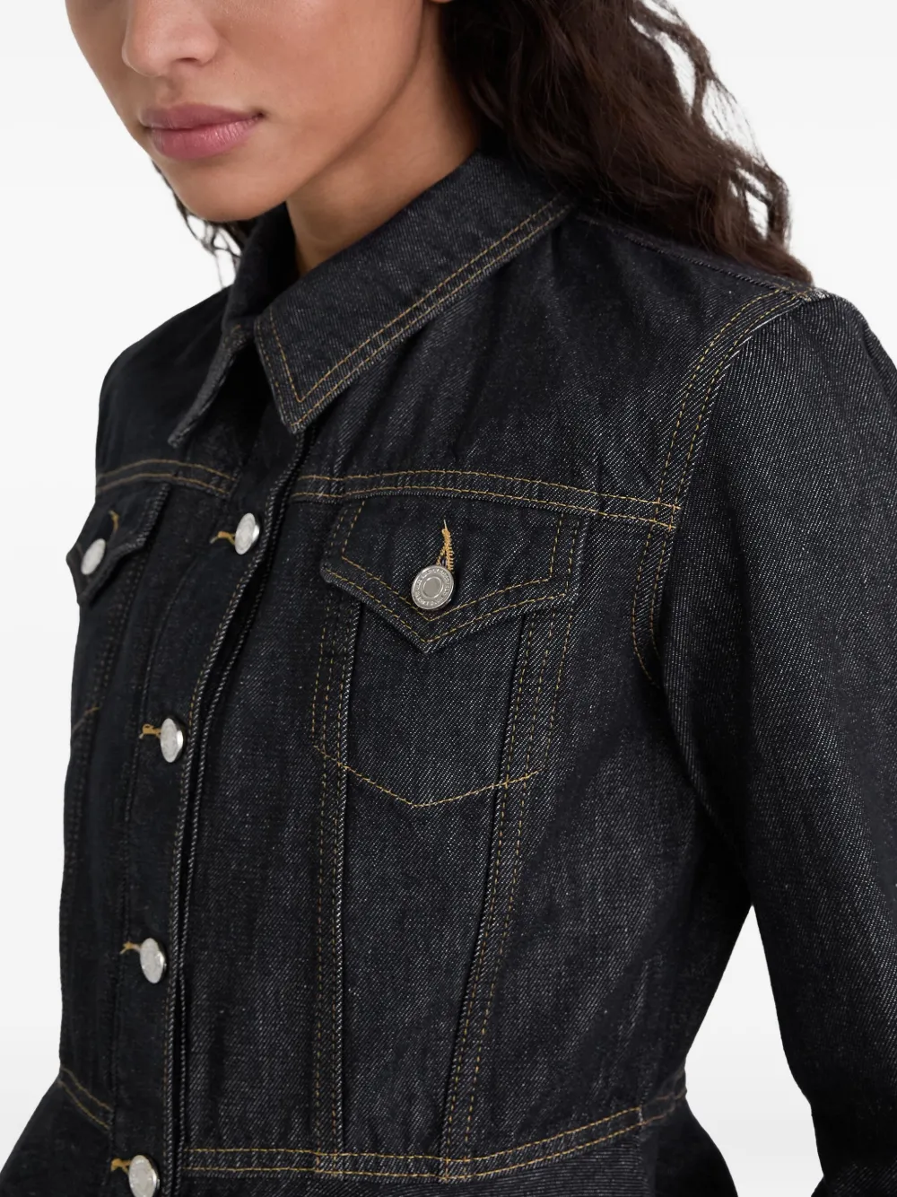 Karl Lagerfeld Contrast Stitch Denim Jacket