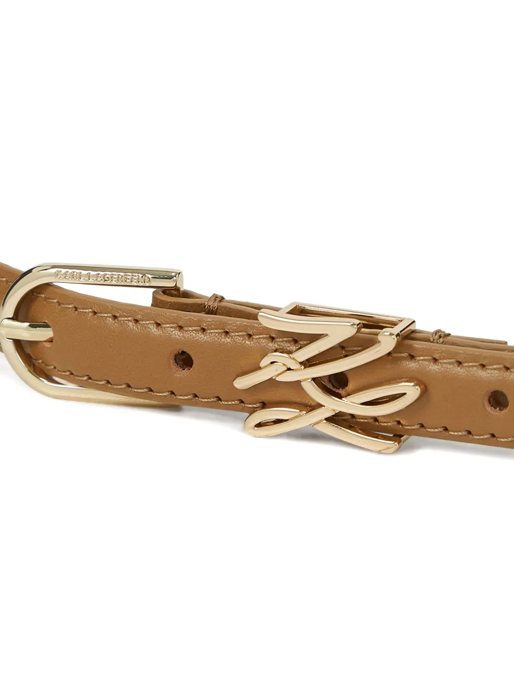 Karl Lagerfeld Leren riem Bruin