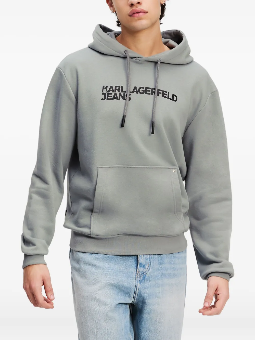 Karl Lagerfeld Jeans Hoodie met logoprint Grijs