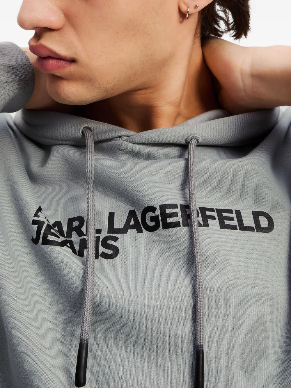 Karl Lagerfeld Jeans Hoodie met logoprint Grijs