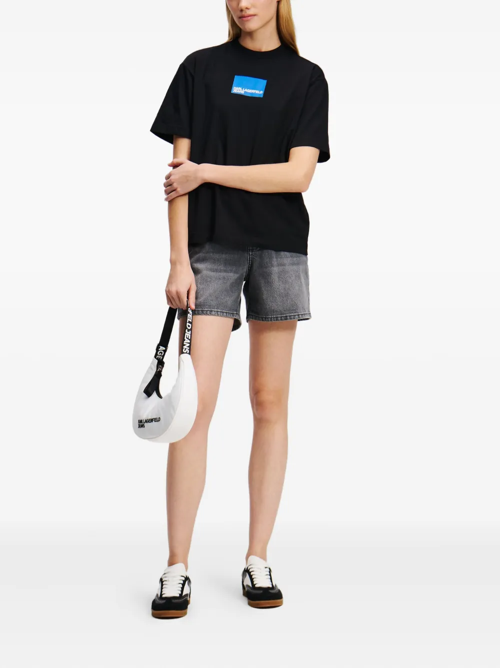 Karl Lagerfeld Jeans T-shirt met logo Zwart