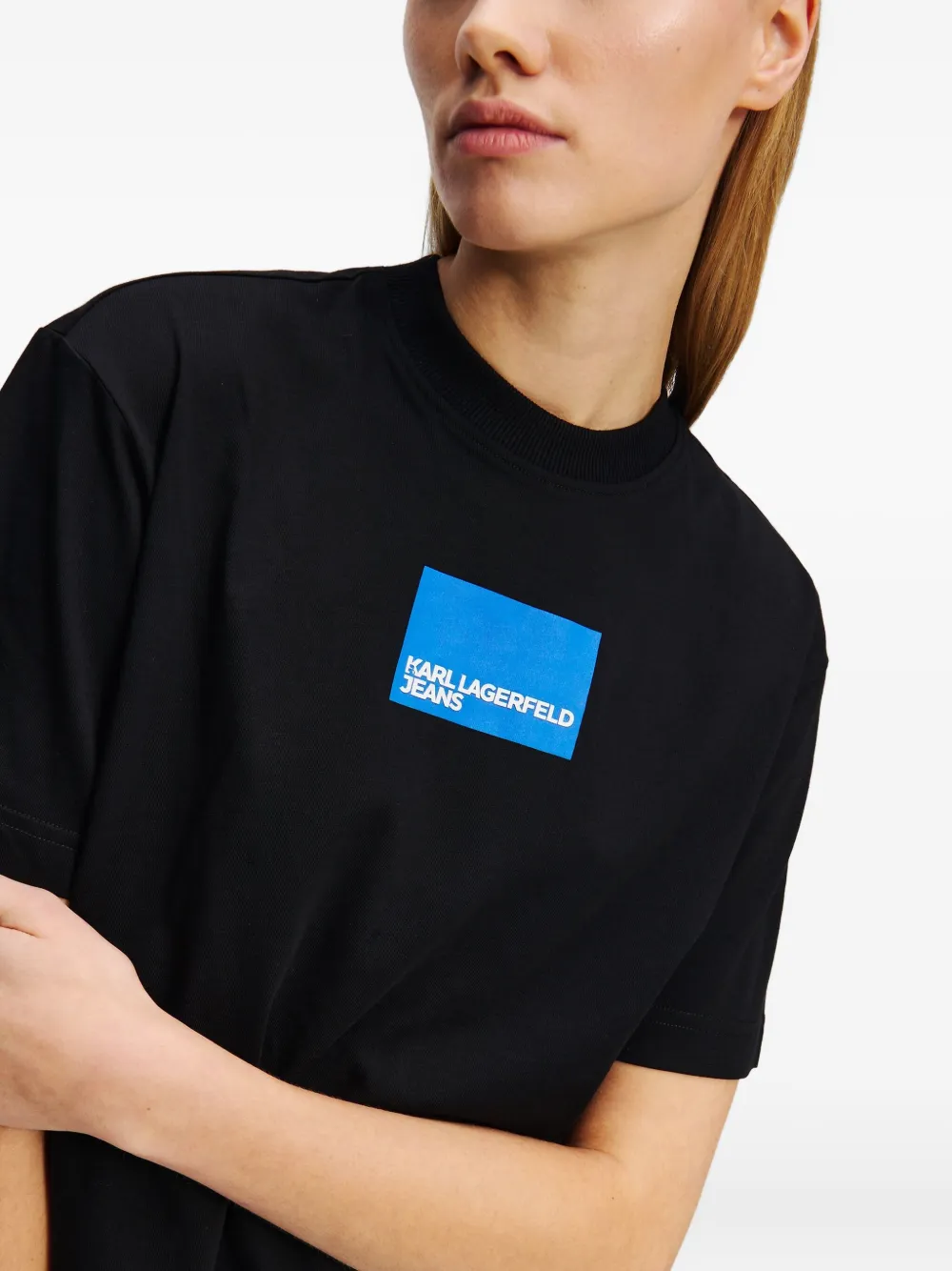 Karl Lagerfeld Jeans T-shirt met logo Zwart