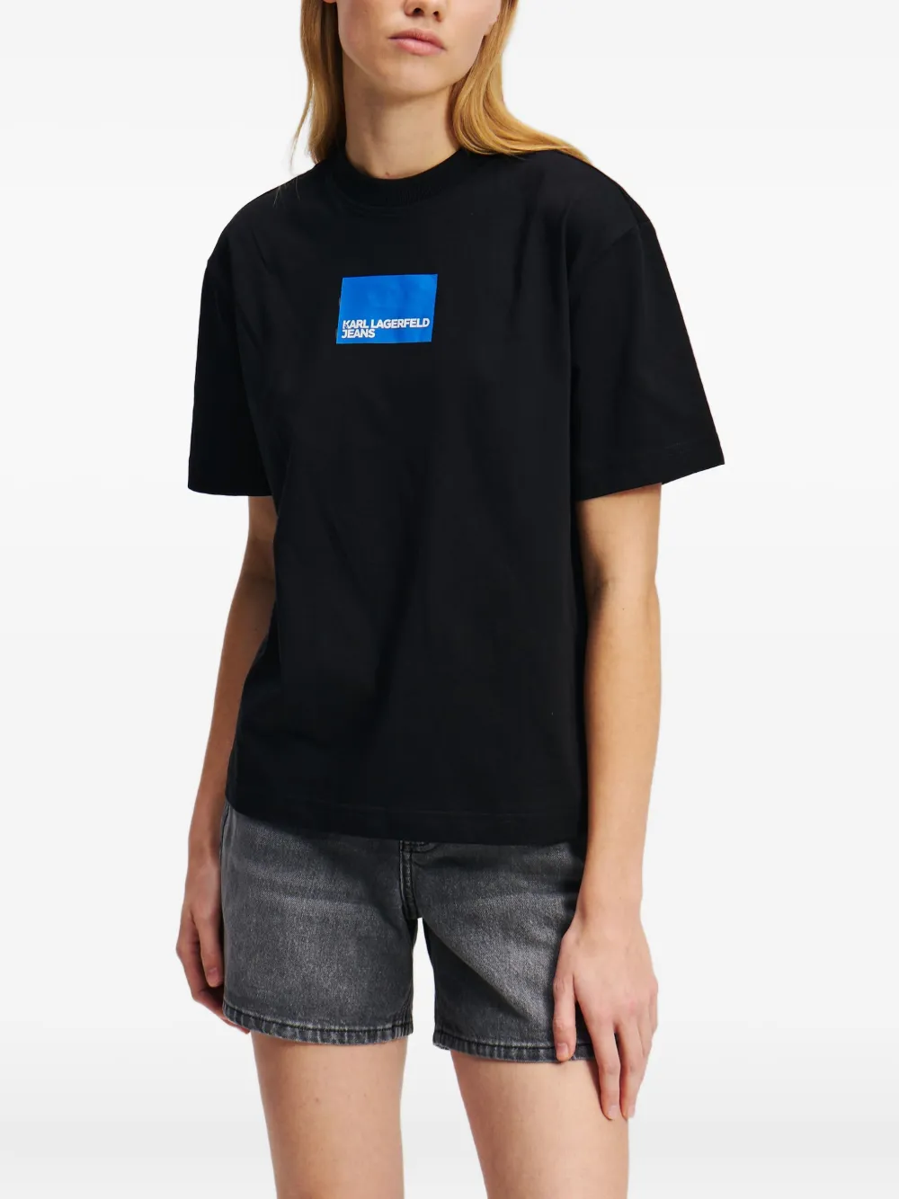 Karl Lagerfeld Jeans T-shirt met logo Zwart