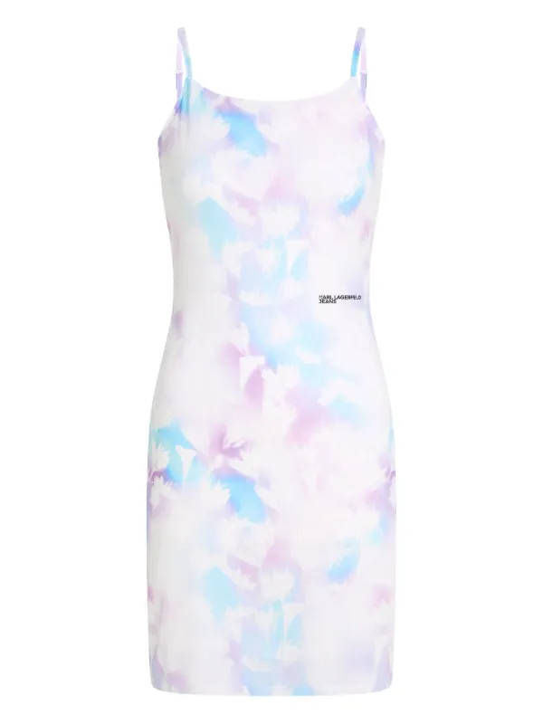 Floral Print Mesh Dress