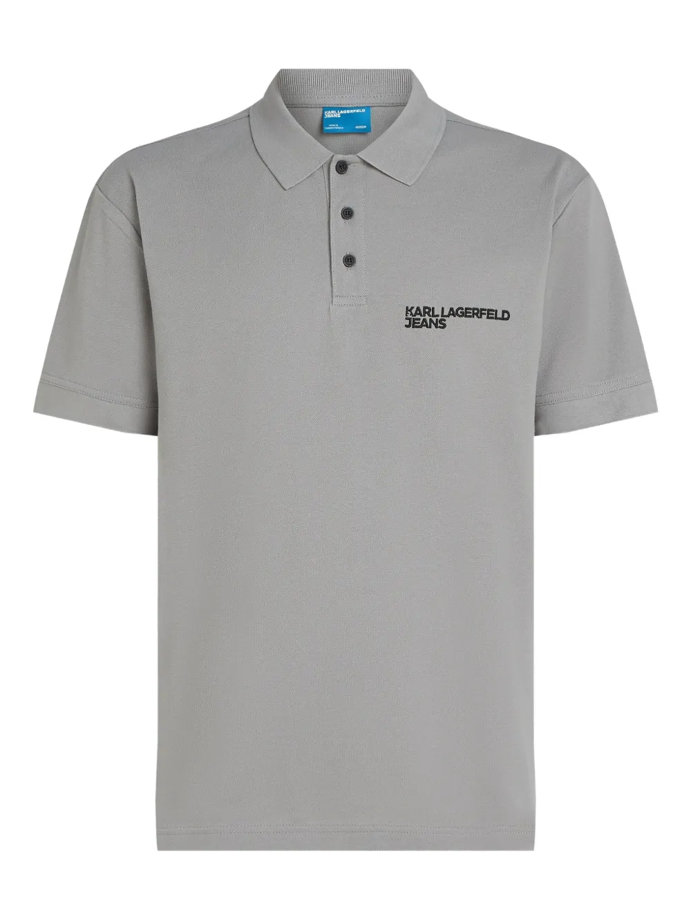 Karl Lagerfeld Jeans logo-embroidered polo shirt | Grey | Image 1