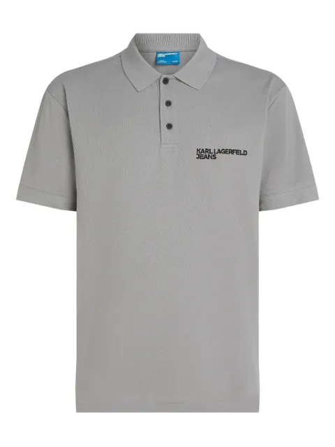 Karl Lagerfeld Jeans logo-embroidered polo shirt