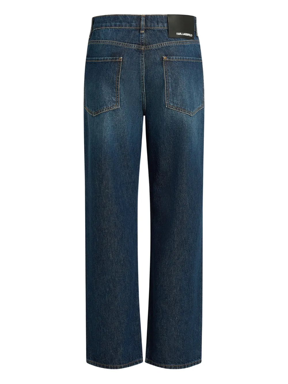 Karl Lagerfeld Denim jeans met wijde pijpen - Blauw
