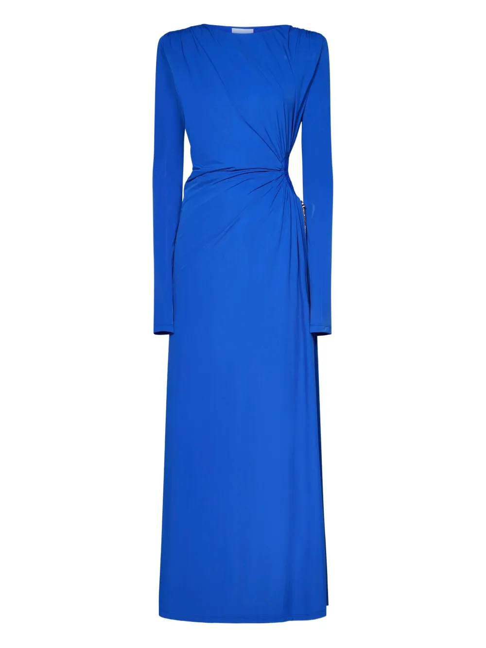 Octavia gathered-detail long-sleeve dress