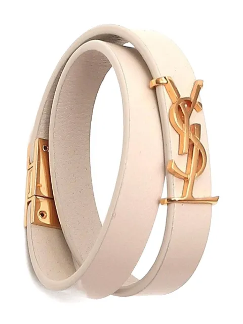 Saint Laurent Opyum Double Wrap leather bracelet