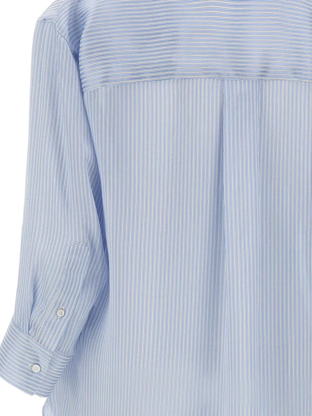 Fabiana Filippi Gestreepte blouse met split in de hals Blauw