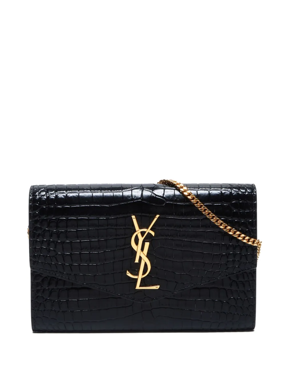 Saint Laurent Pre-Owned bolsa de mano con efecto de piel cocodrilo en relieve 2020 | negro | Image 1