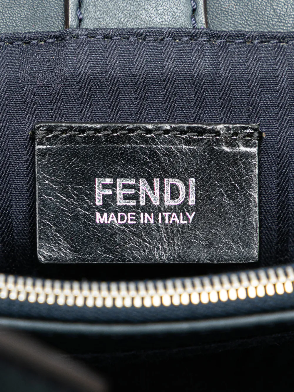 Pre-owned Fendi 2010-2025 Small Woven Raffia Vitello Regular 2jours Satchel