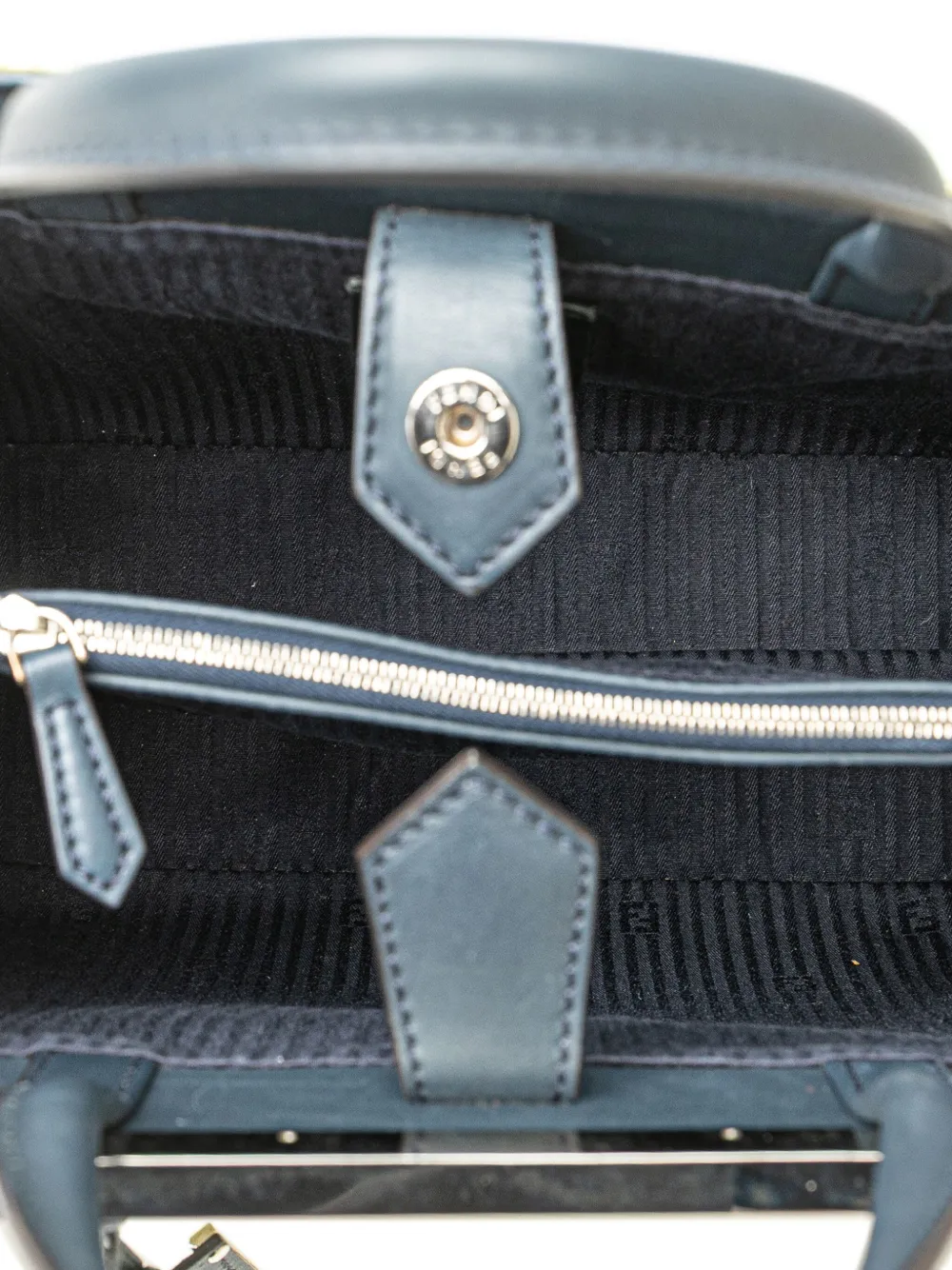 Pre-owned Fendi 2010-2025 Small Woven Raffia Vitello Regular 2jours Satchel