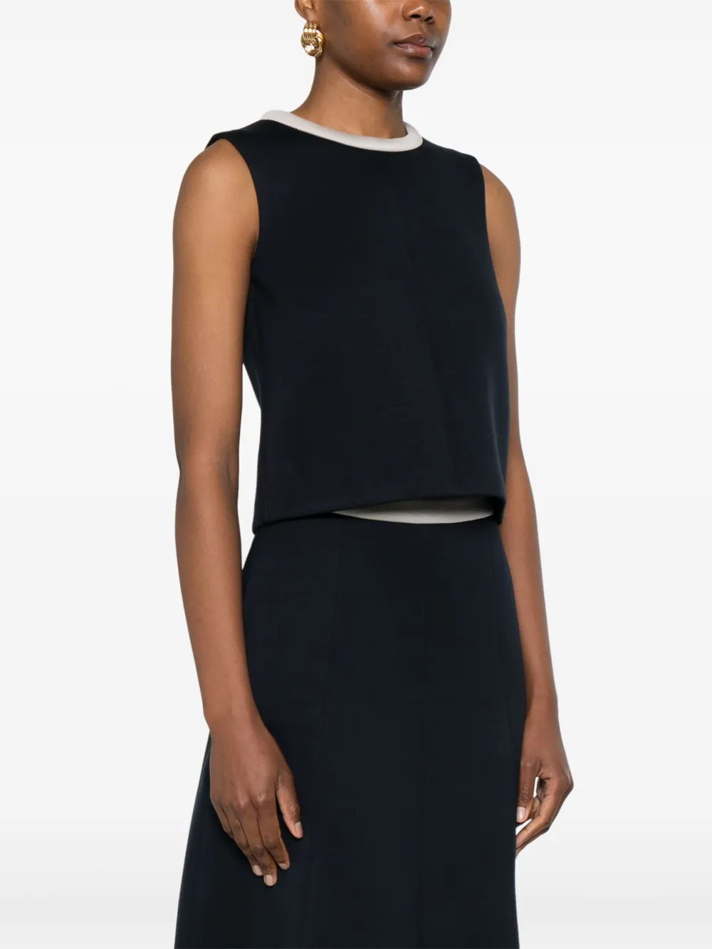 'S MAX MARA CONTRAST-TRIM TOP