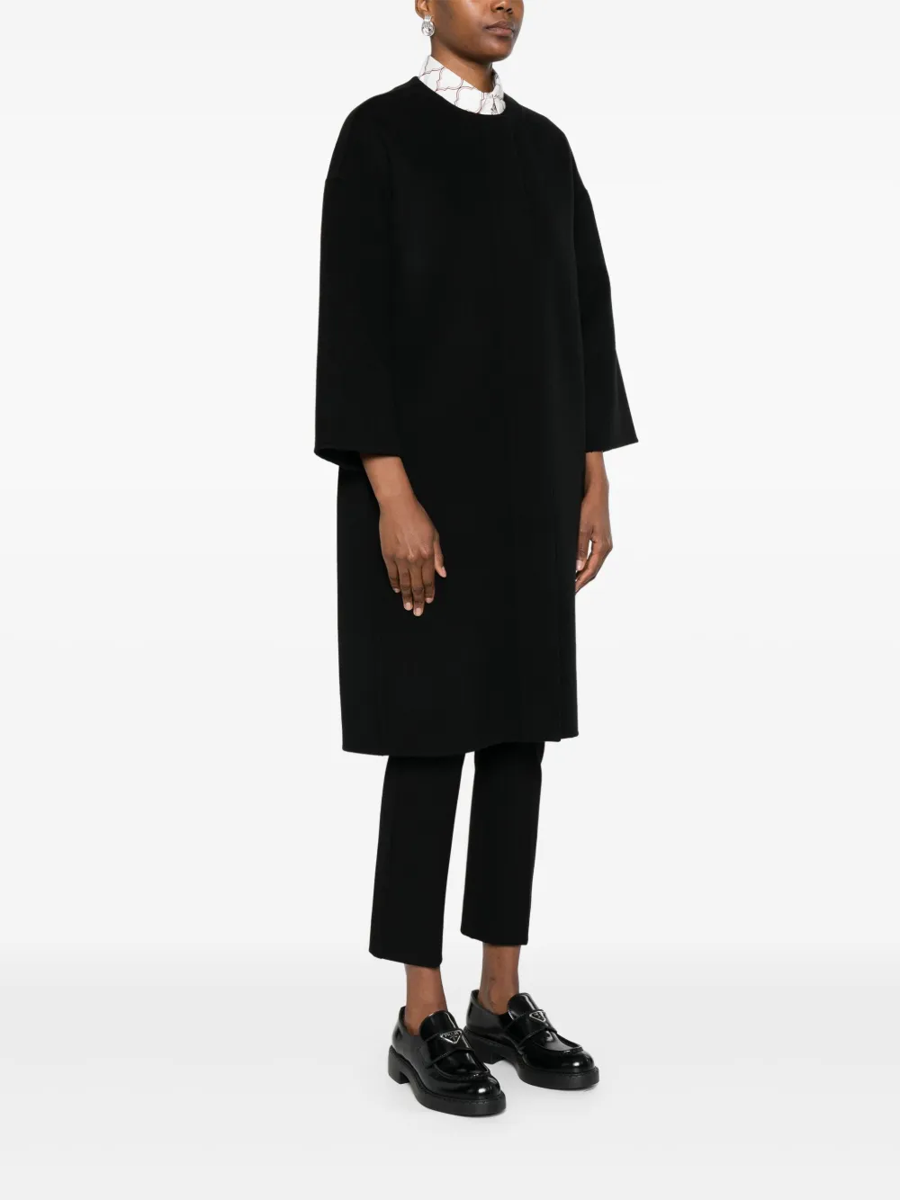 'S Max Mara Jas van scheerwol Zwart