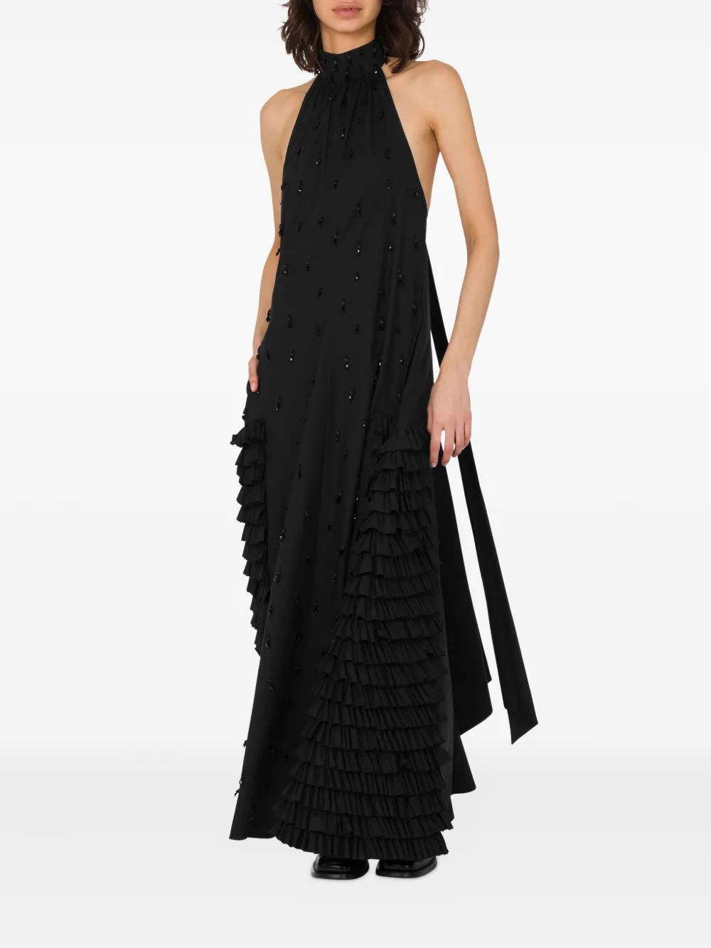 Moschino Maxi-jurk met halternek Zwart