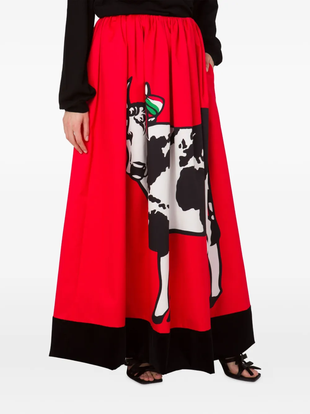 Moschino Maxi-rok met print Rood