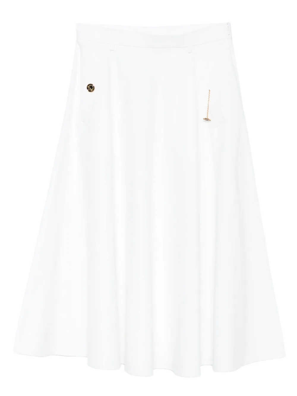 Moschino chain-detail midi skirt | White | Image 1