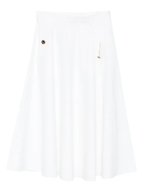 Moschino Saia midi com detalhe de corrente