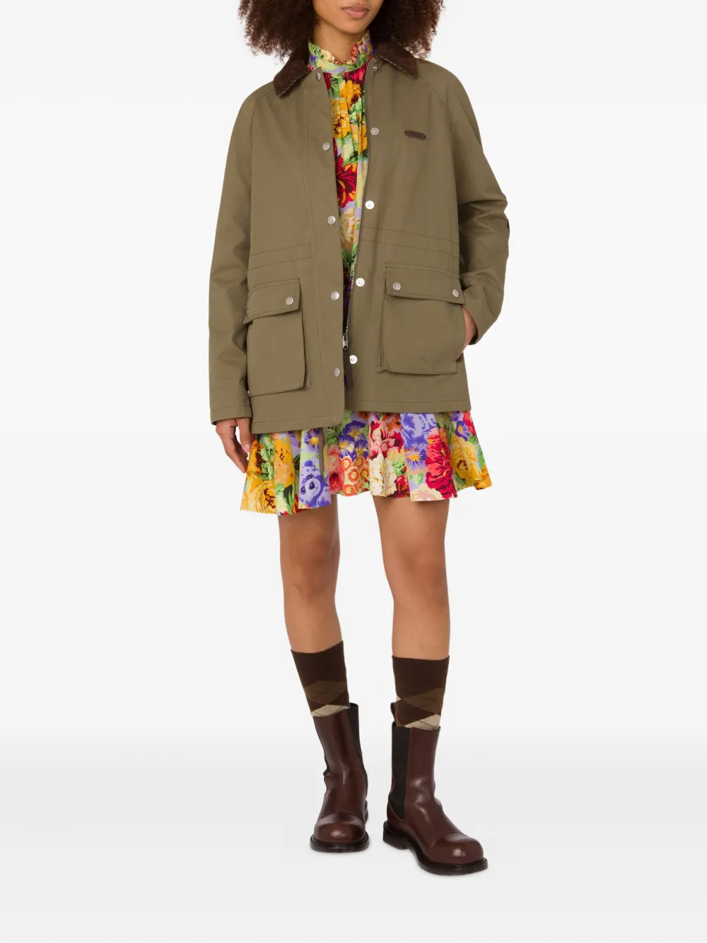 Moschino Mini-jurk met bloemenprint Rood