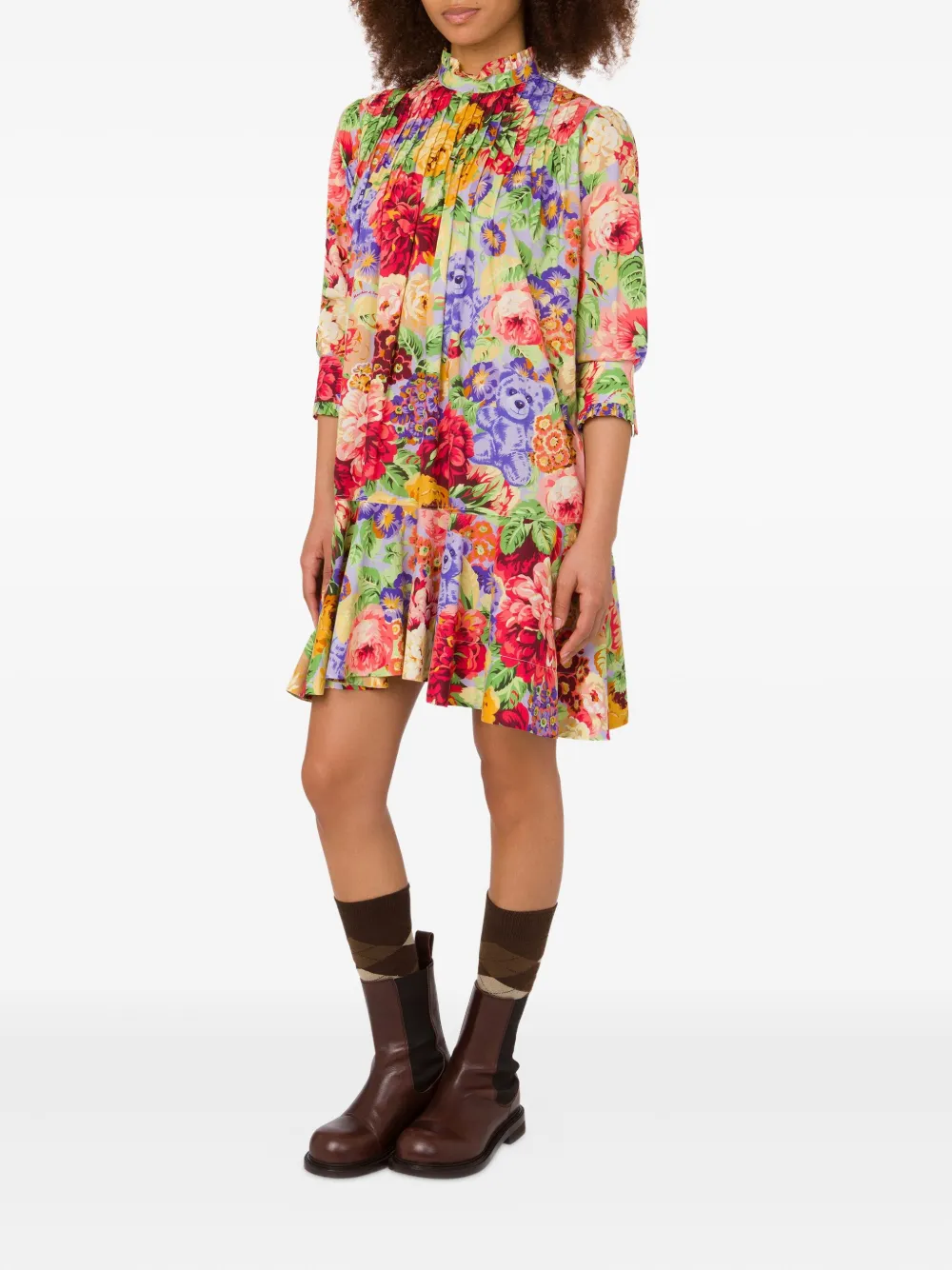 Moschino Mini-jurk met bloemenprint Rood