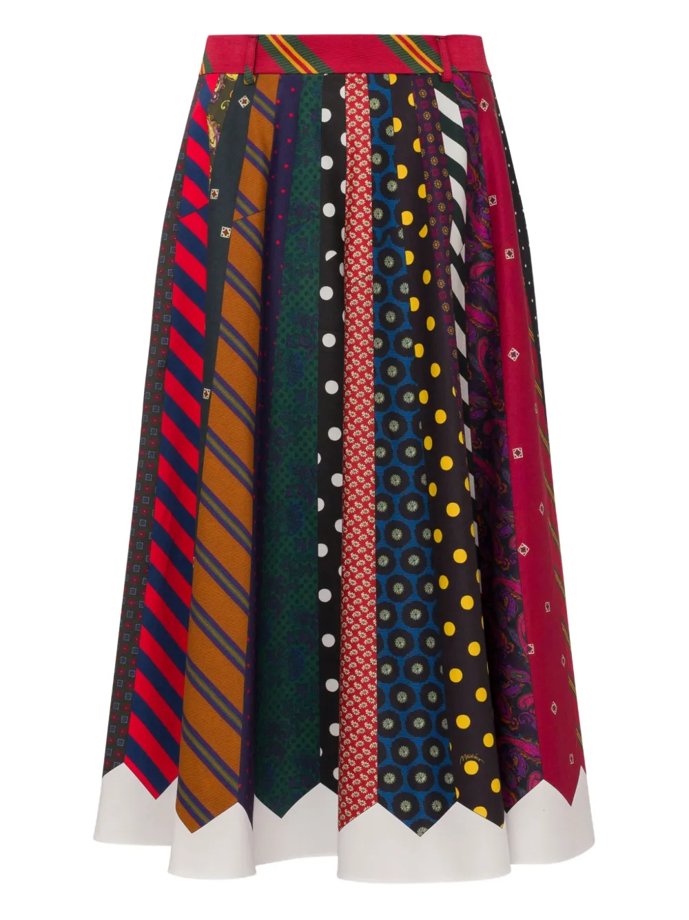 Moschino Plooirok met gestrikte print Rood