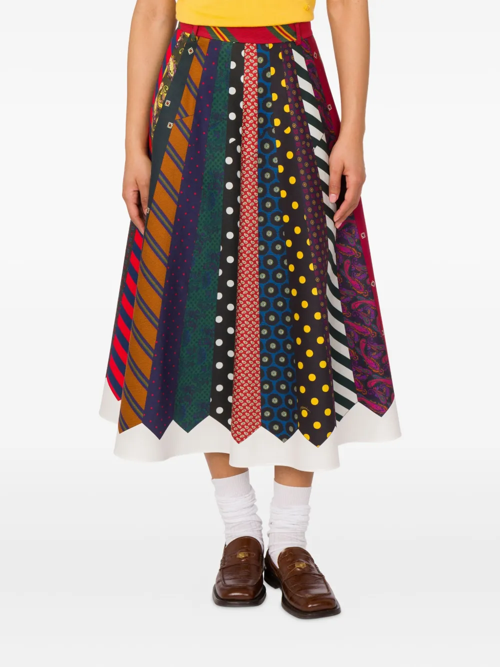 Moschino Plooirok met gestrikte print Rood