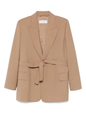 Max Mara - Max Mara kitten シングルブレザー 新品タグ付き Max Mara Kitten ジャケット | ブラウン | FARFETCH JP
