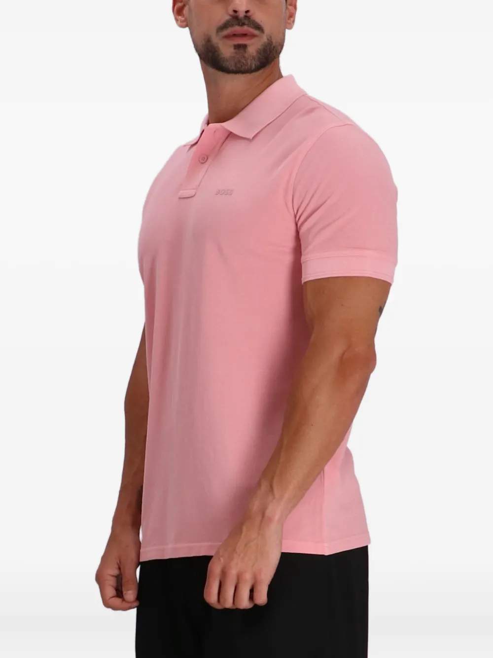 BOSS Katoenen poloshirt Roze