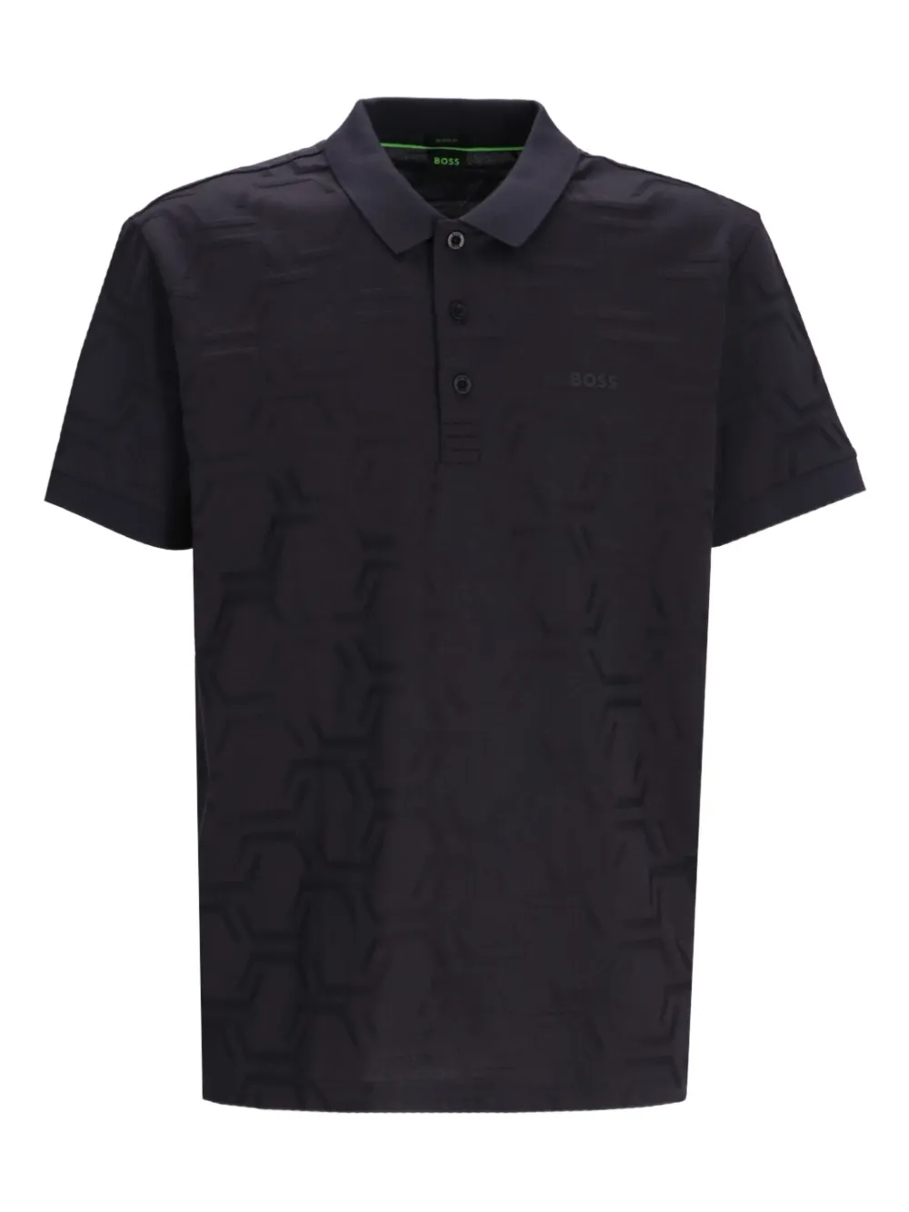 BOSS Katoenen poloshirt Zwart