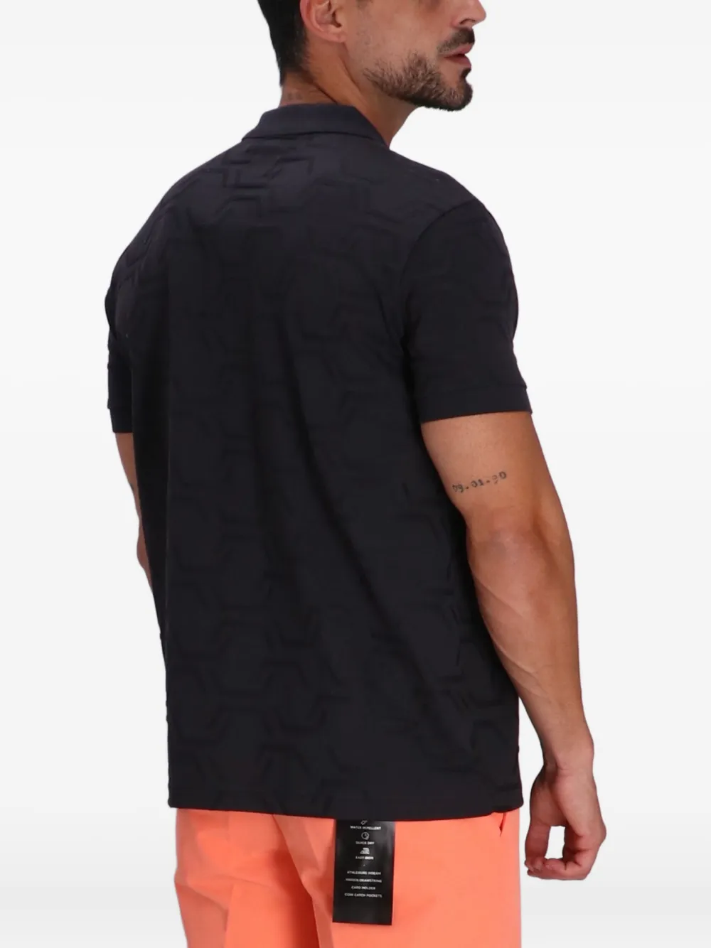 BOSS Katoenen poloshirt Zwart