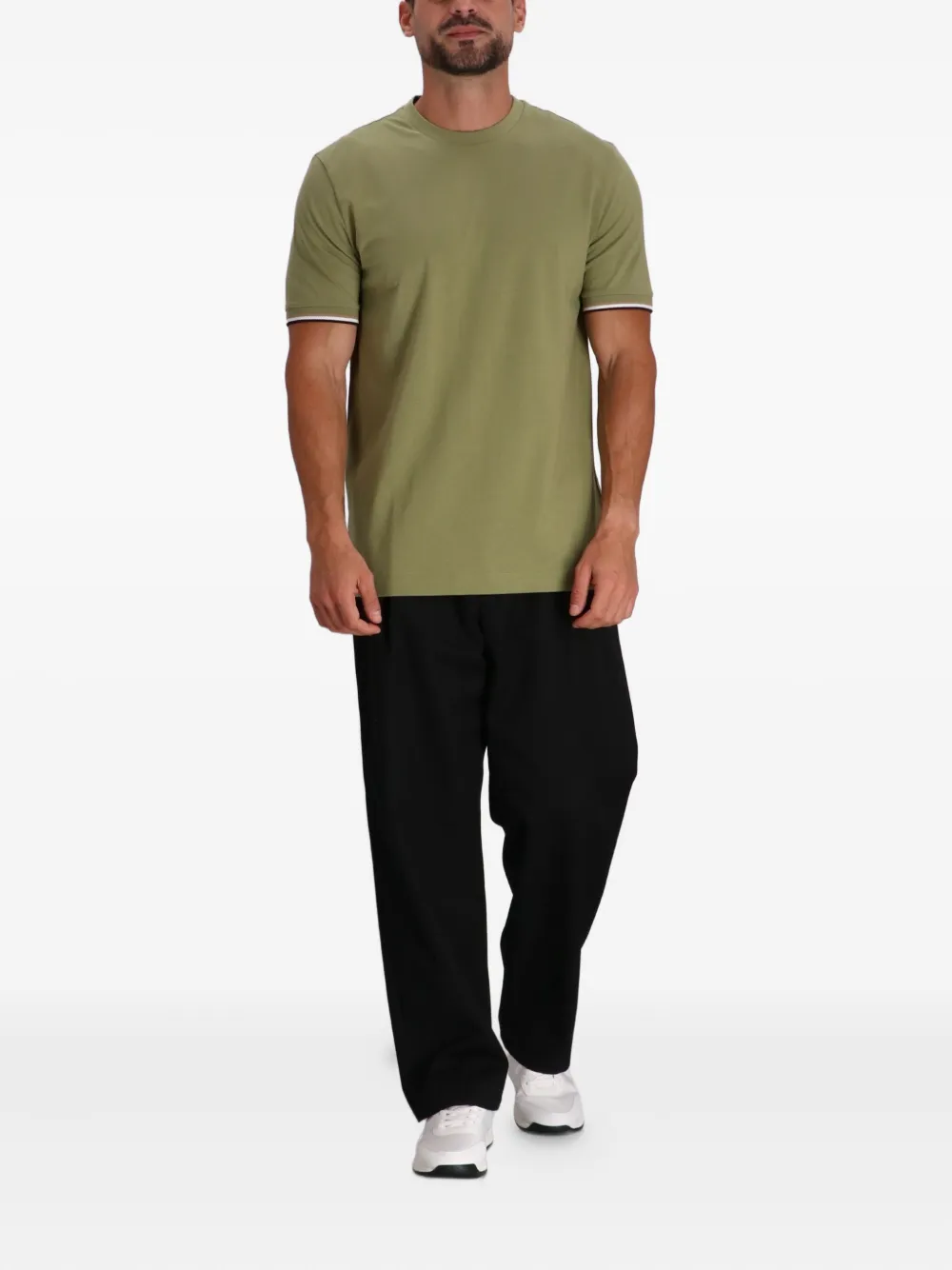 BOSS striped-cuff T-shirt | T-Shirts | Image 2