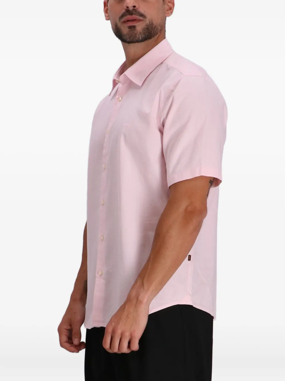 BOSS Katoenen overhemd Roze