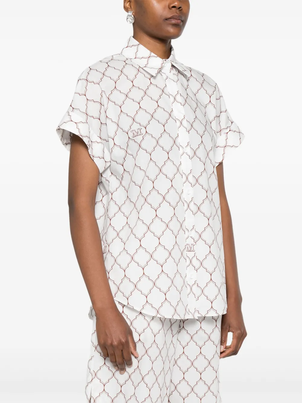 Max Mara Katoenen blouse Wit