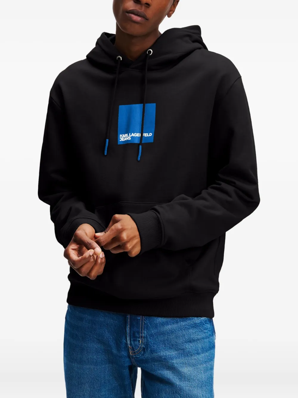 Karl Lagerfeld Jeans Hoodie met logo Zwart